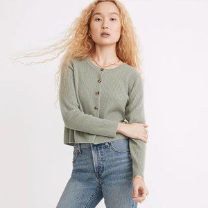 Madewell (Re)sourced Cashmere Crop Cardigan Sweater